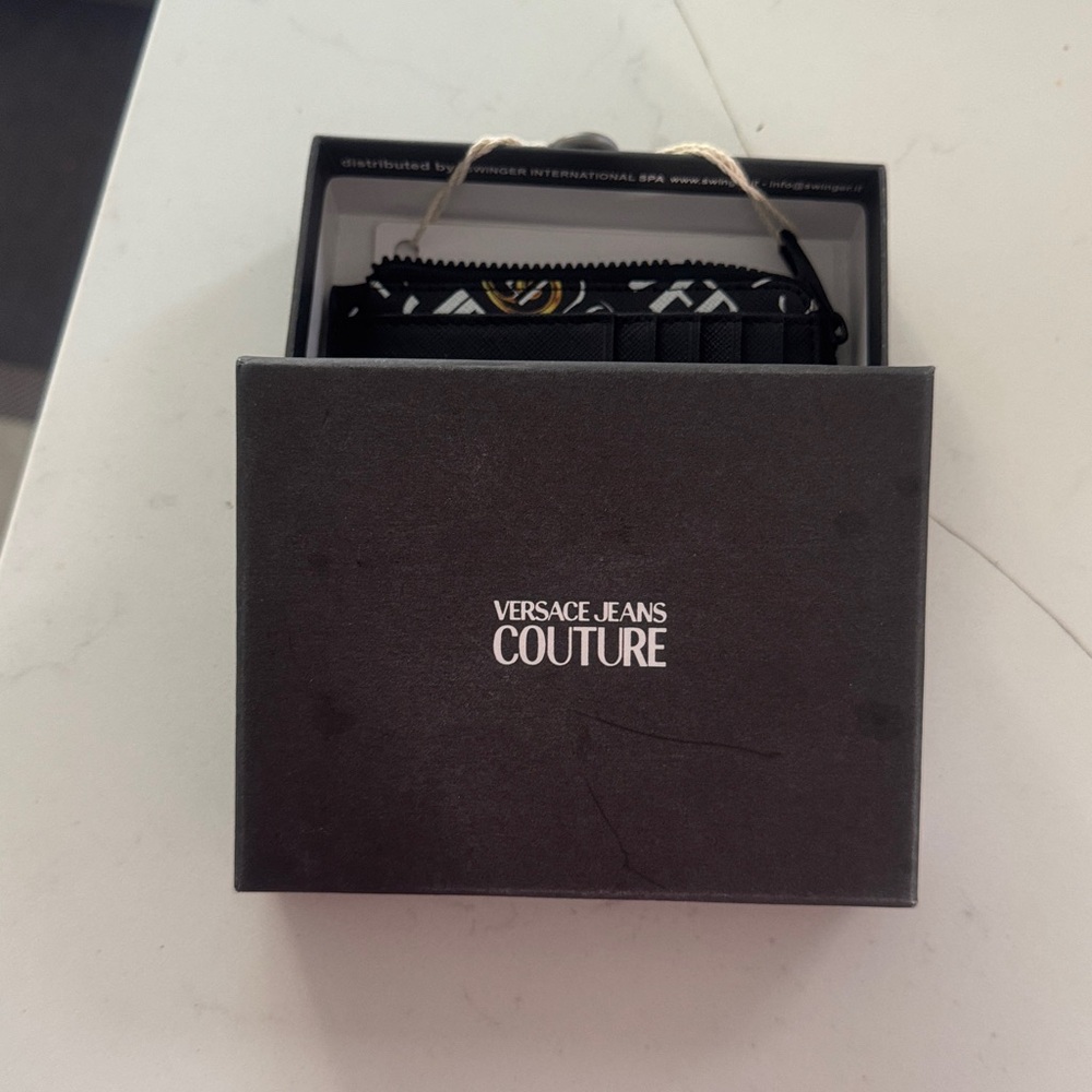 Versace Jeans Couture Black, White and Gold Card Holder - Picture 8 of 16